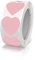 Aufkleber Herz Rosa Selbstklebende Herzform Etiketten Rolle 25mm klein Farbkodierung Heart Sticker liebe für Hochzeiten Scrapbooking Geschenke dekoration 500 Stück