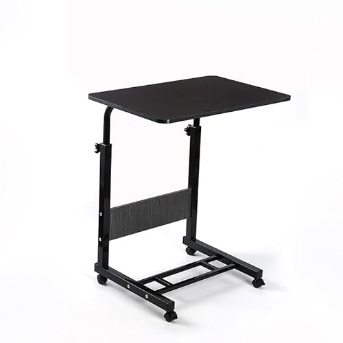 PREMZO Portable Study Adjustable Table Eating Notebook Laptop Computer Desk Rolling Portable Workstation Tilting Lounge Bedroom Overbed Living TV Multi Functional Office Picnic (Black)