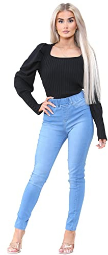989Zé ENZO Women's High Rise Skinny Stretch Jeans Jeggings Denim Jean