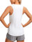 CRZ YOGA Damen Sport Tank Top Racerback Ärmelloses Yoga Oberteile Sommer Fitness Tops Gym Leichte Sporttop Weiss 40