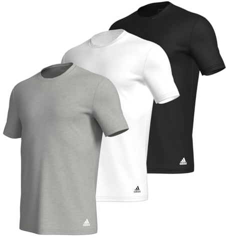 adidas Men's Baselayer Shirt (Pack of 3), Assorted, L