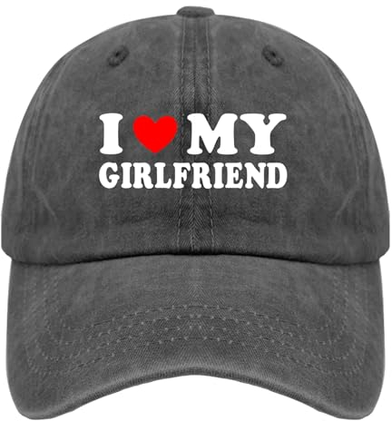 Hut mit Aufschrift I Love My Girlfriend, Geschenk für Freund, Freundin, I Love My Girlfriend14, Einheitsgröße