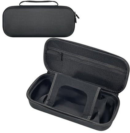 JOYSOG Hartschalen-Tragetasche für Sony PS5 Playstation Portal Remote Player Handheld Konsole Aufbewahrungstasche & Handheld Displayschutzfolie, Schwarz , Only Handbag, Taschen-Organizer