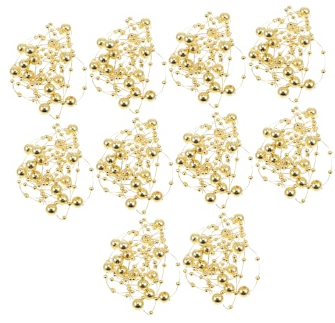 10St Perlenkette Dekoration Hochzeitszubehör Blumen Perlenkette DIY Weihnachtsbaum Girlande Dekorationsperlenkette Kranz Perlenkette drinnen schmücken Kerze Korn Braut Dekorationen