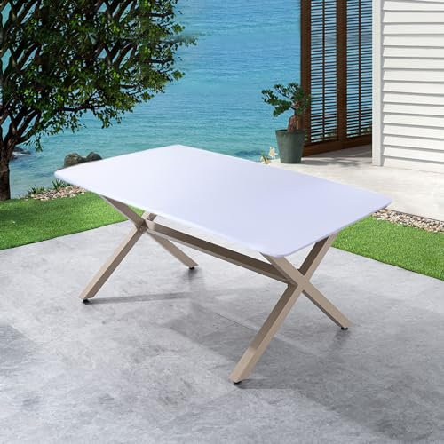 Cozomiz Elastische Tischdecke Gartentischdecke Rechteckige Waschbar rutschfeste Abwischbar Schmutzabweisend Tischdecke Weiß 120x60cm Rechteckige Enge Passform