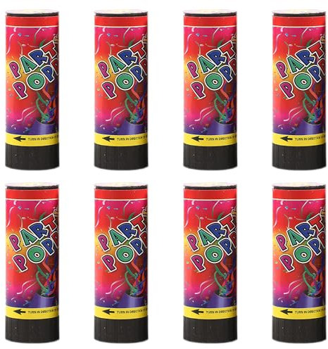 HDGSAFD 8 cannoni con coriandoli, mini saluti a mano, accessori per feste, lauree, accessori di scena