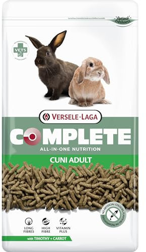 VERSELE-LAGA - Complete Cuni Adult - Alimento completo estruso tutto in uno ricco di fibre per conigli (nani) - 3 kg