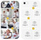 Yoedge Personalised Phone Case for iPhone 8/SE 2022/7/SE 2020 4.7 inch, Custom Photo Design Flexible Soft Silicone Customized Rubber Shockproof Cover, Personalize with 7 Image Collage for Girls, White