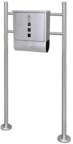 Möbelauswahl-Mailbox auf Ständer Edelstahl