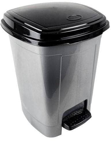 Best House | Pedal Bin | 32 Litres | Gray | Pack of 1 | Foot Pedal Dustbin | Trash Can/Garbage Waste Bin | Rubbish with Lids Used for Home Office, Hospitals Garbage management, Bathroom or Outdoor