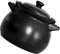 IMIKEYA 1 Pc Cazuela De Sopa Mini Cacerola Olla Con Tapa Contenedor De Fideos Espaguetis Arroz En Cazuela De Barro Plato Para Hornear Para La Cena Cacerola China Black Cerámica