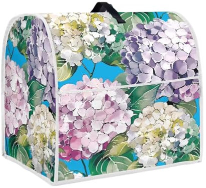 Cozeyat Hydrangea Stand Mixer Cover Compatible with KitchenAid Tilt Head 6-8 Quart, Kitchen Aid Mixer Cover, Dust Cover with Pockets for Accessories, Kitchen Aid Mixer Accessories