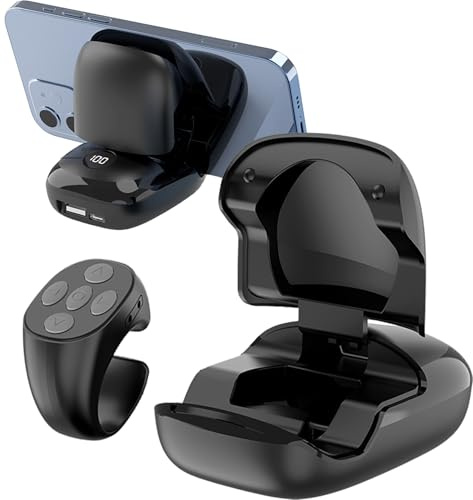 findtime Scrolling Ring Tiktok Scroll Ring Handy Ständer Bluetooth Ring Fernbedienung für Tiktok Remote Control Android iOS Tik Tok Ring Fingertip Page Turner Smart Ring Gestensteuerung Selfie