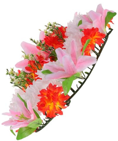 IMIKEYA Künstlicher Trauerkranz Fürs Grab Blumenkranz Friedhofskranz Trauerkranz Aus Kunstblumen Grabdekoration Opferkranz