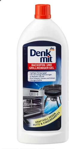 Denkmit Backofen- und Grillreiniger Gel, Kraftvolle Reinigung STARK gegen Fett und Eingebranntes, Lösungsmittelfrei
