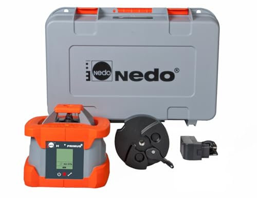 NEDO Rotationslaser PRIMUS 2 H - Vollautomatischer Baulaser für horizontale Anwendungen - Laserklasse 2 mit Bright Beam Technology