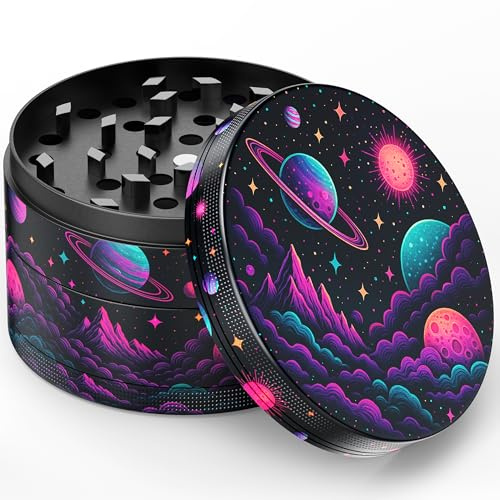 Viberium Grinder Metalico 63 mm - Herb Grinder Metal, 4 Piezas, Crusher | Spice Grinder Hierba, Aluminio Crusher Grande, Molinillo XXL, 01 – NOVA