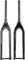 DECAKE VTT 29 Pouces, Fourche Rigide, Fourche Avant Conique en Fibre de Carbone de 1-1/2, Freins à Disque, axe traversant 15 x 100 mm