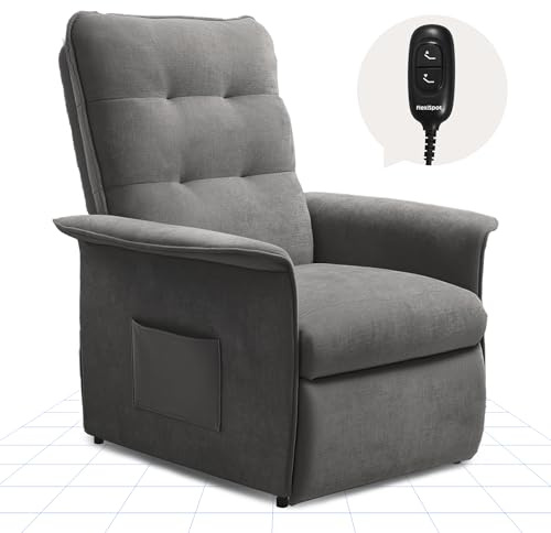 FLEXISPOT Fauteuil Relax Inclinable avec Dossier Réglable 105°-155°, Fauteuil TV Électrique pour Chambre, Salon et Home Cinéma, Gris Foncé