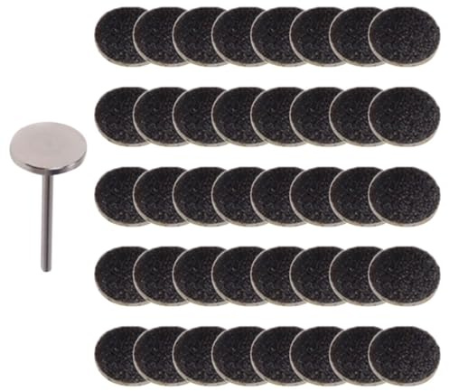 OFFIGAM 50pcs Sanding Discs Pedicure Supplies Nail Art Tools with Adhesive Back Black Sand Sheets for Electric Foot File Stainless Steel Accessories for Salon Shop and Home Use