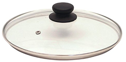 LOT DE 3 COUVERCLES EN VERRE BORD EN INOX VITRINOR Ø 16 CM - Ø 20 CM - Ø 24 CM