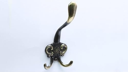 SIRO Kleiderhaken Nürnberg, Landhaus, Klassisch, Vintage, Messing brüniert, 156 mm x 67 mm x 67 mm, LA 34 mm, 328/MS3