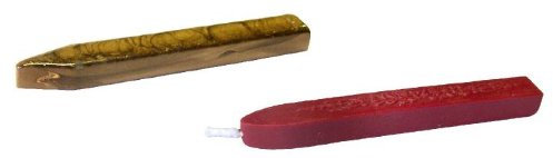 Siegelwachs bronze 9,5 cm mit Docht, 2 Stück in SB-Verpackung