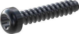 10 Stück Schraube STS-plus KN6039 4x20 - T20 Stahl, vergütet 10.9 ZnNi schwarz-passiviert+getempert +versiegelt, min 720h