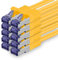 Cat 7 Cable de Red Ethernet LAN - 1,5m - Amarillo - 10 Piezas Cat.7 Sftp Pimf Lszh - 10 GB s RJ45 Connectores Cat6a compatible con Cat5 Cat6 Cat7 Cat8