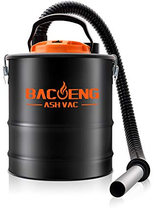 BACOENG 4 Gallon 6.6Amp Compact Ash Vacuum Cleaner w/Blowing Function, Bagless Debris Ash Collector for Fireplaces, Grills, BBQ's, Fire Pits, and Stoves