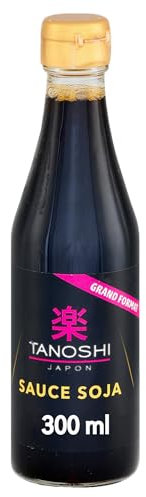 TANOSHI - Sauce Soja Japonaise - Sans Glutamate Ajouté - Sans Additifs - 1 Flacon de 300 ml