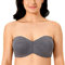 DELIMIRA Donna Reggiseno Senza Spalline Multifunzione con Ferretto Senza Cuciture Taglie Forti Senza Imbottitura Marl Nero 5D