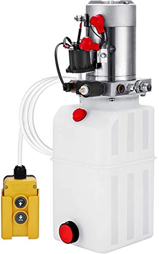 VEVOR Pompa Idraulica Hydraulic Pump 12V DC Singola Agendo Con Plastic Tank Per Elevatore (8L)