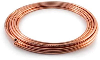 Copper Tube Pipe Coiled Flexible Microbore for Water/Gas/Plumbing & DIY Installations (8mm, 1 Metre)