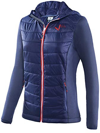 Black Crevice Damen Hybrid Kapuzenjacke, atmungsaktive, sportliche Outdoor Jacke