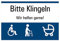 Aufkleber Hinweis „Bitte klingeln - Wir helfen gerne!“ Folie selbstklebend | Größe wählbar Made in Germany, Größe: 20x30 cm