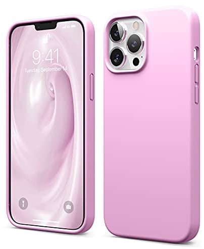 elago Liquid Silicone Case Compatible with iPhone 13 Pro Max Case (6.7), Premium Silicone, Full Body Protection - 3 Layer Shockproof Phone Cover, Anti-Scratch Soft Microfiber Lining (Hot Pink)