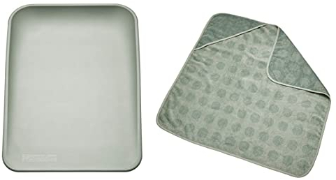 Leander Matty Wickelkissen + Hoodie Kaputzentuch in der Farbe sage green