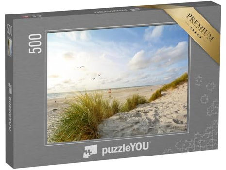 puzzleYOU: Puzzle 500 Teile „Landschaft mit Strand und Sanddünen, Jütland, Dänemark“ – aus der Puzzle-Kollektion Rügen, Usedom