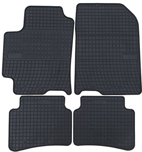 Bär-AfC KI61918 Gummimatten Auto Fußmatten Schwarz, Erhöhter Rand, Set 4-teilig, Passgenau für Kia Stonic Baujahr ab 2017