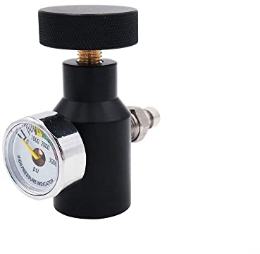 Heyxire Paintball CO2 Fülladapter Druckluft-Tankstelle Fernbedienung Ein- oder Ausschalten ASA Adapter mit 3000 psi Messgerät
