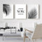 TROYSINC 3er Premium Poster Set, Moderne Schwarz Weiß Bilder, Pflanzen Blätter Leinwandbilder, Blumen Wandposter Wohnzimmer Schlafzimmer Dekor (Stil B,50 x 70 cm)