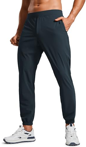 CRZ YOGA Sport Jogginghose 74/79cm | Kühler Griff, Leicht, Schnell trocknend, Running, Knöchelreißverschlüsse, Reißverschlusstaschen, Herren Trainingshosen