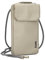 Zwei Handytasche zum Umhängen Mademoiselle.M MP30 Smartphone-Etui & Geldbörse 2-in-1, umlaufender Reißverschluss, längenverstellbarer Riemen, Mini-Handtasche 19 x 10 x 3 cm (Cement)