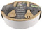 Salatschüssel-Set XXL - Weiß - Braun - Kunststoff- Holz - mit Deckel und Besteck - 4-teilig