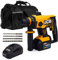 JCB 18v Brushless SDS Rotary Hammer Drill, 5.0Ah Battery, Fast Charger, Multi-positional Side Handle, 4-Functions, Rotary Stop Mode, 1400rpm, 20 Kit Bag & 3 Year Warranty