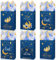 24 Stück Eid Mubarak Geschenktüten mit Seidenpapier Muslim Ramadan Geschenktüten mit Griff Mubarak Tüten Eid Geschenktaschen für Eid Muslim Party Eid Al Fitr Party Deko, 4 Designs (Blau)
