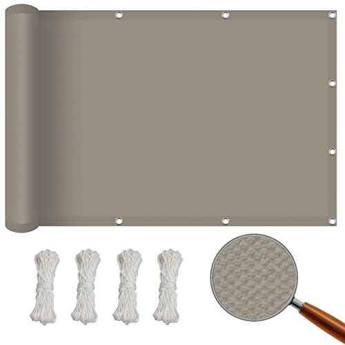 Vela de Sombra 3 x 7 m Cool Area Toldo, Mallas de Sombreo Toldos Exterior Sombrilla Vela Poliéster Impermeable para Exterior Jardín Terrazas, Caqui