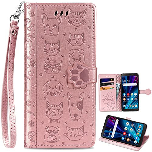 BaiFu Cat and dog Case for iPhone Xr 6.1, Cartoon Case Wallet Magnetic Closure with card holder and Stand View for iPhone Xr 6.1 Phone Cover-01