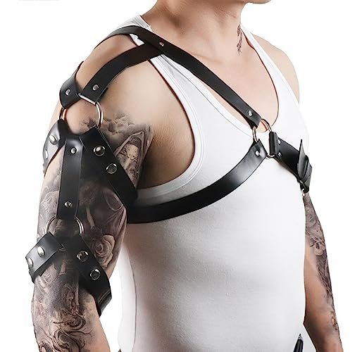 Wholede Männer Verstellbare Leder Brust Body Brust Harness Geschirr Punk Gothic Fetisch Bandage Kostüme Herren Cosplay Party Kostüme Sexy Sklave Clubwear